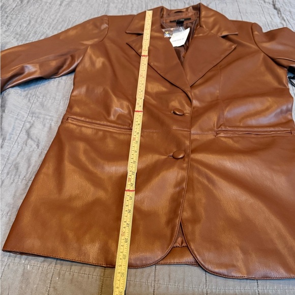 Forever 21 Tan Faux Leather Blazer - Picture 9 of 10